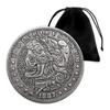 1887 Skeleton Statue of Liberty Hobo Coin Pendant Pouch - US Eagle Novelty Lucky Coin Morgan Coin Challenge Coin Commemorative Coin Jewelry Bag view 1