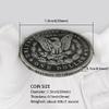 1887 Skeleton Statue of Liberty Hobo Coin Pendant Pouch - US Eagle Novelty Lucky Coin Morgan Coin Challenge Coin Commemorative Coin Jewelry Bag view 4