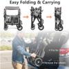 TODECARE Wagon Stroller for 2 Kids, Folding All Terrain 2-Seater Push Wagon w/Removable Canopy, 5-Point Harness, Adjustable Handles, Shock-Absorbing Wheels, Quad Stroller for Toddlers (Gray) view 2