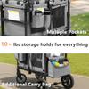 TODECARE Wagon Stroller for 2 Kids, Folding All Terrain 2-Seater Push Wagon w/Removable Canopy, 5-Point Harness, Adjustable Handles, Shock-Absorbing Wheels, Quad Stroller for Toddlers (Gray) view 3