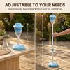 RAINPOT Street Lamp Bubble Tower with Lights, Rechargeable Standing Bubble Maker, Adjustable Height Street Light for Outdoor Garden, Patio, Wedding, Party and Event Decor (Blue+Red) view 3