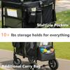 TODECARE Wagon Stroller for 2 Kids, Foldable All-Terrain Push Wagon, Green view 3