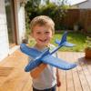 Cuteam Airplane Toys with Propeller Guard Safe EPP Foam Electric Glider for Aldults USB Rechargeable Long Flight Time Easy Assembly Outdoor Flying Toy Birthday Gifts Party Favors (Blue) view 2