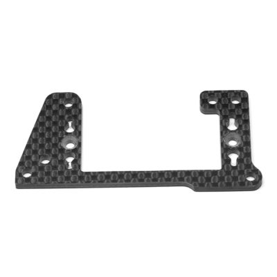 RC car Components Compatible with Kyosho MP11 RC Car Upgrade Parts A63T Carbon Fiber Pattern Second Floor Board Throttle Servo Mount Plate