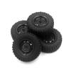 COMODO 4PCS 73mm Rubber RC Tires with 5mm Hex Wheel Rims for 1/10 Scale Off Road RC Cars Compatible with MN99S MN98 MN82 C24-1 B36 D12 C64 D74-1 view 1