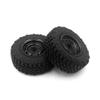 COMODO 4PCS 73mm Rubber RC Tires with 5mm Hex Wheel Rims for 1/10 Scale Off Road RC Cars Compatible with MN99S MN98 MN82 C24-1 B36 D12 C64 D74-1 view 3