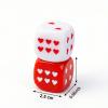 12PCS Heart Dice Set, 0.98" (25mm) Six-Sided Acrylic Dice with Red Heart Pips, Large Novelty Dice for Party Games, Tabletop Games, Casino Props & Collectors view 2