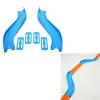 S Curve Track Compatible with Hot Wheels,Left Right Set, 2 Pack Banked S Bend with Connector Clips, Accessory for Obstacle Avoidance, Racing Track S Turn view 1