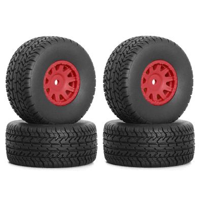 4pcs for ARRMA 1/14 for Mojave GROM Tire ARA550116-W179(Red)
