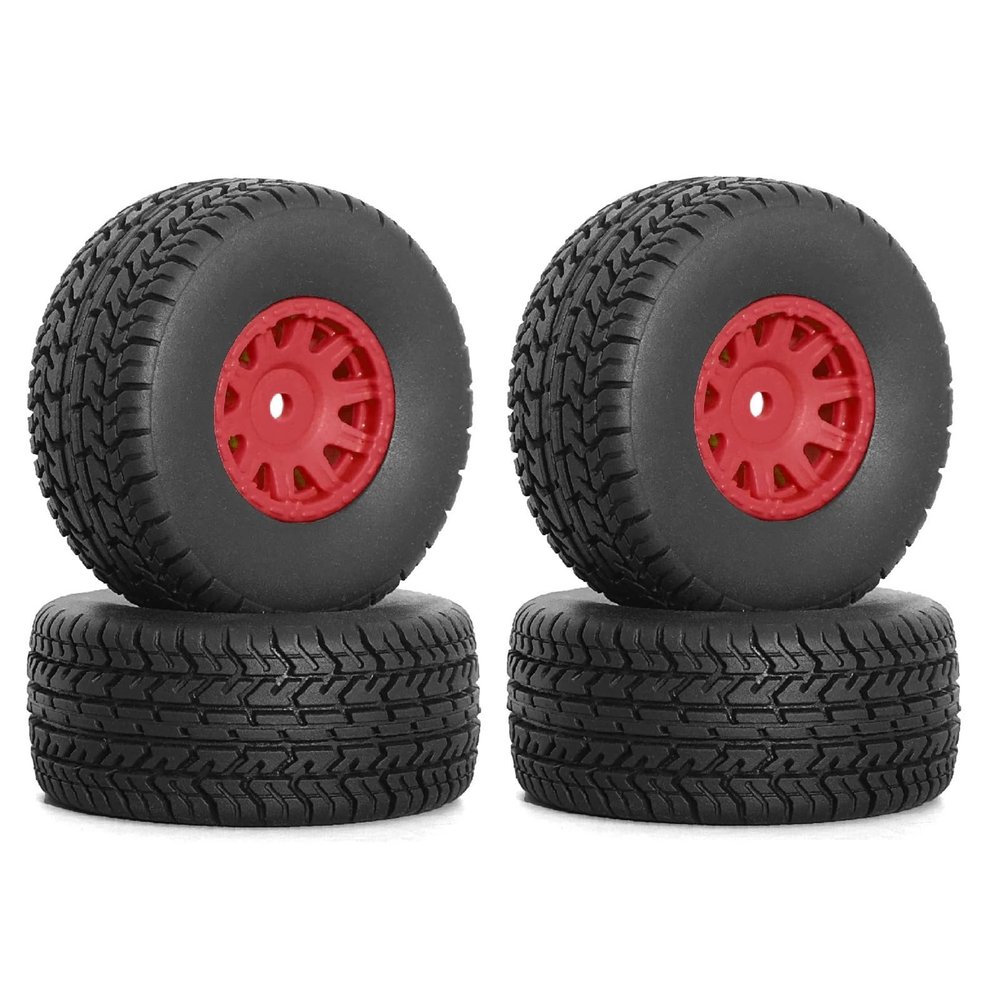 4pcs for ARRMA 1/14 for Mojave GROM Tire ARA550116-W179(Red)