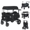TODECARE Wagon Stroller for 2 Kids, Foldable All-Terrain Push Wagon, Black view 1