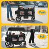 TODECARE Wagon Stroller for 2 Kids, Foldable All-Terrain Push Wagon, Black view 4
