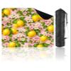 31.5" x 31.5" Mahjong Mat for Table with Carrying Bag Bright Lemon Floral Pink Non-Slip Noise-Reducing Game Mat for Mahjong Poker Dominoes Board Games view 1