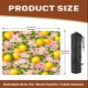 31.5" x 31.5" Mahjong Mat for Table with Carrying Bag Bright Lemon Floral Pink Non-Slip Noise-Reducing Game Mat for Mahjong Poker Dominoes Board Games view 2