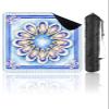 31.5" x 31.5" Mahjong Mat for Table with Carrying Bag Watercolor Oyster Shells Circular Arrangement Soft Blue Coastal Style Non-Slip Noise-Reducing Game Mat for Mahjong Poker Dominoes Board Games view 1