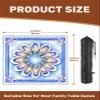 31.5" x 31.5" Mahjong Mat for Table with Carrying Bag Watercolor Oyster Shells Circular Arrangement Soft Blue Coastal Style Non-Slip Noise-Reducing Game Mat for Mahjong Poker Dominoes Board Games view 2