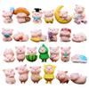 25Pcs Pig Figurines Set, Cute Cartoon Piggy Lucky Charms, Mini Animal Figures for Car Dashboard Desk Decoration view 1