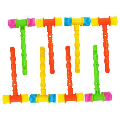 Xoeryoy 8pcs Squeaky Hammer Toy, Fun Pounding Toys with Whistle Handle for Baby & Toddler, Colorful Kids Hammer for Motor Skills & Party Favors (Random Color)
