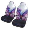LPLSNWS Purple Butterfly Flowers Patterned, Durable Car Seat Covers, 2-Pack Suitable for Passenger Cars, Trucks, Commercial Vehicles, and Marine Seats view 1
