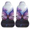 LPLSNWS Purple Butterfly Flowers Patterned, Durable Car Seat Covers, 2-Pack Suitable for Passenger Cars, Trucks, Commercial Vehicles, and Marine Seats view 2