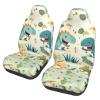 LPLSNWS Cute Little Baby Dinosaur Patterned, Durable Car Seat Covers, 2-Pack Suitable for Passenger Cars, Trucks, Commercial Vehicles, and Marine Seats view 1