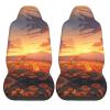 LPLSNWS Yellow Sunflowers At Sunset Patterned, Durable Car Seat Covers, 2-Pack Suitable for Passenger Cars, Trucks, Commercial Vehicles, and Marine Seats view 2