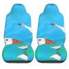 LPLSNWS Happy White Goose Patterned, Durable Car Seat Covers, 2-Pack Suitable for Passenger Cars, Trucks, Commercial Vehicles, and Marine Seats view 2