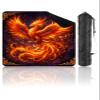 31.5" x 31.5" Mahjong Mat for Table with Carrying Bag Flame Ornate Swirling Feathers Fiery Red Gold Fantasy Design Non-Slip Noise-Reducing Game Mat for Mahjong Poker Dominoes Board Games view 1