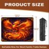 31.5" x 31.5" Mahjong Mat for Table with Carrying Bag Flame Ornate Swirling Feathers Fiery Red Gold Fantasy Design Non-Slip Noise-Reducing Game Mat for Mahjong Poker Dominoes Board Games view 2