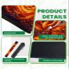 31.5" x 31.5" Mahjong Mat for Table with Carrying Bag Flame Ornate Swirling Feathers Fiery Red Gold Fantasy Design Non-Slip Noise-Reducing Game Mat for Mahjong Poker Dominoes Board Games view 4