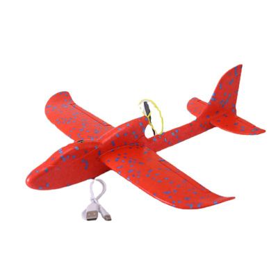 Cuteam Airplane Toys with Propeller Guard Safe EPP Foam Electric Glider for Aldults USB Rechargeable Long Flight Time Easy Assembly Outdoor Flying Toy Birthday Gifts Party Favors (Red)
