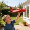 Cuteam Airplane Toys with Propeller Guard Safe EPP Foam Electric Glider for Aldults USB Rechargeable Long Flight Time Easy Assembly Outdoor Flying Toy Birthday Gifts Party Favors (Red) view 2