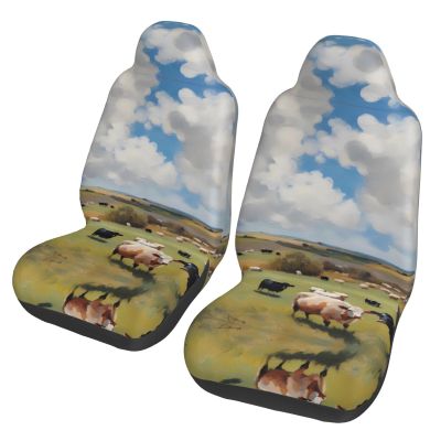 LPLSNWS Huge Farm Patterned, Durable Car Seat Covers, 2-Pack Suitable for Passenger Cars, Trucks, Commercial Vehicles, and Marine Seats