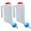 QmjdDymx 2Pcs Baby Bottles, 800Ml Lamb Baby Bottle with Scale Hanging Plastic Milk Feeder Bottle Little Goat Calf Sheep Nursing with Handle, Puppy Bowls view 1