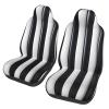 LPLSNWS Black & White Stripe Patterned, Durable Car Seat Covers, 2-Pack Suitable for Passenger Cars, Trucks, Commercial Vehicles, and Marine Seats view 1