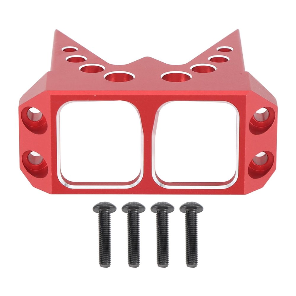 Srliya Aluminum Alloy Steering Servo Guard Armor, CNC Processed Anodized SOA Cover, Protect Steering Servo, Compatible with Hitec HS 7950TH, 1/10RC Crawler Upgrade Parts (Red)