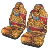 LPLSNWS Lots of Cute Fries Patterned, Durable Car Seat Covers, 2-Pack Suitable for Passenger Cars, Trucks, Commercial Vehicles, and Marine Seats view 1