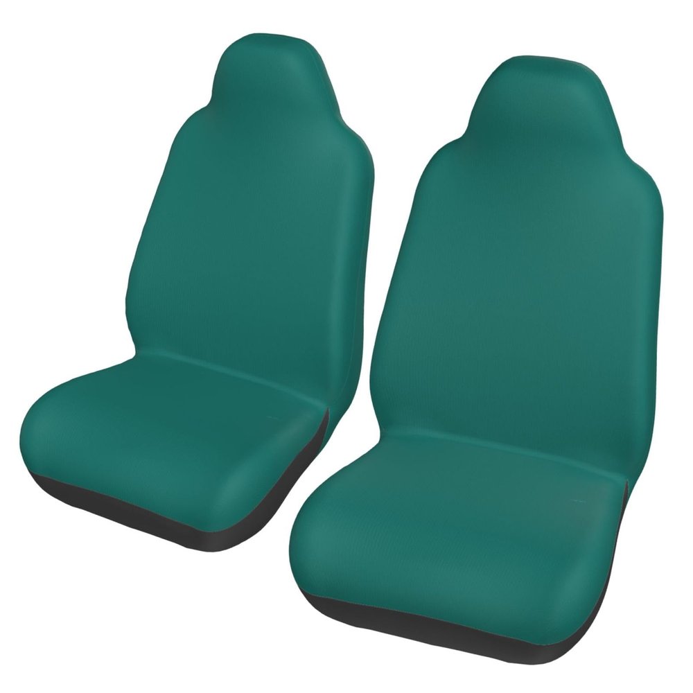 LPLSNWS Solid Dark Green Patterned, Durable Car Seat Covers, 2-Pack Suitable for Passenger Cars, Trucks, Commercial Vehicles, and Marine Seats