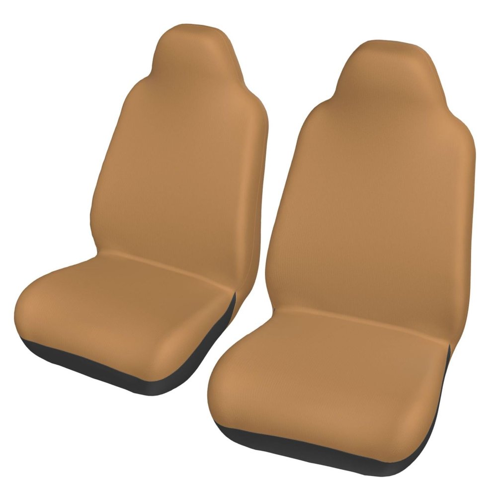 LPLSNWS Solid Color Brown Patterned, Durable Car Seat Covers, 2-Pack Suitable for Passenger Cars, Trucks, Commercial Vehicles, and Marine Seats
