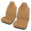 LPLSNWS Solid Color Brown Patterned, Durable Car Seat Covers, 2-Pack Suitable for Passenger Cars, Trucks, Commercial Vehicles, and Marine Seats view 1