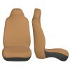 LPLSNWS Solid Color Brown Patterned, Durable Car Seat Covers, 2-Pack Suitable for Passenger Cars, Trucks, Commercial Vehicles, and Marine Seats view 4