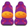 LPLSNWS Smiley Orange Patterned, Durable Car Seat Covers, 2-Pack Suitable for Passenger Cars, Trucks, Commercial Vehicles, and Marine Seats view 2