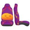 LPLSNWS Smiley Orange Patterned, Durable Car Seat Covers, 2-Pack Suitable for Passenger Cars, Trucks, Commercial Vehicles, and Marine Seats view 4