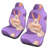 LPLSNWS Wacky Bunny Patterned, Durable Car Seat Covers, 2-Pack Suitable for Passenger Cars, Trucks, Commercial Vehicles, and Marine Seats view 1