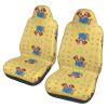 LPLSNWS Adorable Cartoon Dog Patterned, Durable Car Seat Covers, 2-Pack Suitable for Passenger Cars, Trucks, Commercial Vehicles, and Marine Seats view 1
