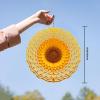 10 Inch Mandala Sunflower Wind Spinner Gift for Women Mom, Laser Cut Rustproof Metal 3D Kinetic Hanging Wind Sculpture for Summer Garden Farm Yard Art Balcony Patio Porch Window Decor view 2