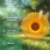 10 Inch Mandala Sunflower Wind Spinner Gift for Women Mom, Laser Cut Rustproof Metal 3D Kinetic Hanging Wind Sculpture for Summer Garden Farm Yard Art Balcony Patio Porch Window Decor view 3