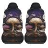 LPLSNWS White Mushrooms and Flowers Patterned, Durable Car Seat Covers, 2-Pack Suitable for Passenger Cars, Trucks, Commercial Vehicles, and Marine Seats view 2
