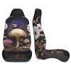 LPLSNWS White Mushrooms and Flowers Patterned, Durable Car Seat Covers, 2-Pack Suitable for Passenger Cars, Trucks, Commercial Vehicles, and Marine Seats view 4