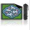 31.5" x 31.5" Mahjong Mat for Table with Carrying Bag Playful White Tigers Pink Monkeys Floral Blue Green Non-Slip Noise-Reducing Game Mat for Mahjong Poker Dominoes Board Games view 1